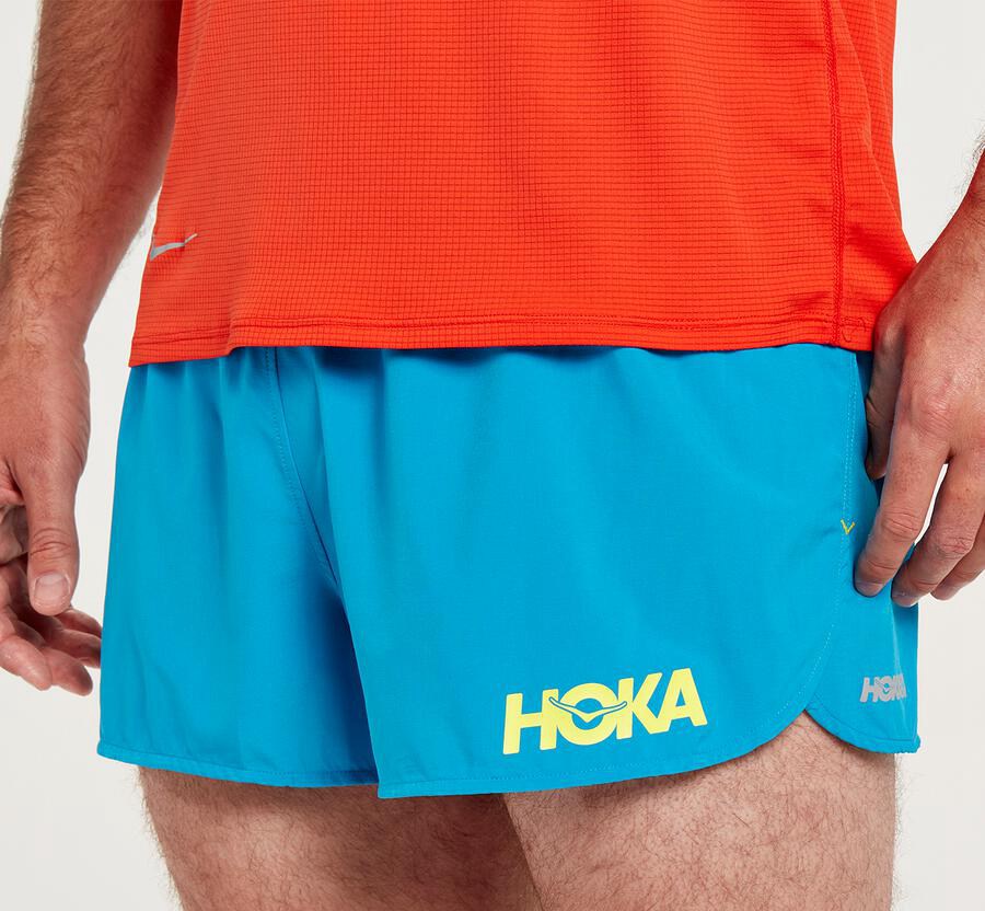 Shorts Mens - Hoka One One Performance - Blue - DWHVSRG-24